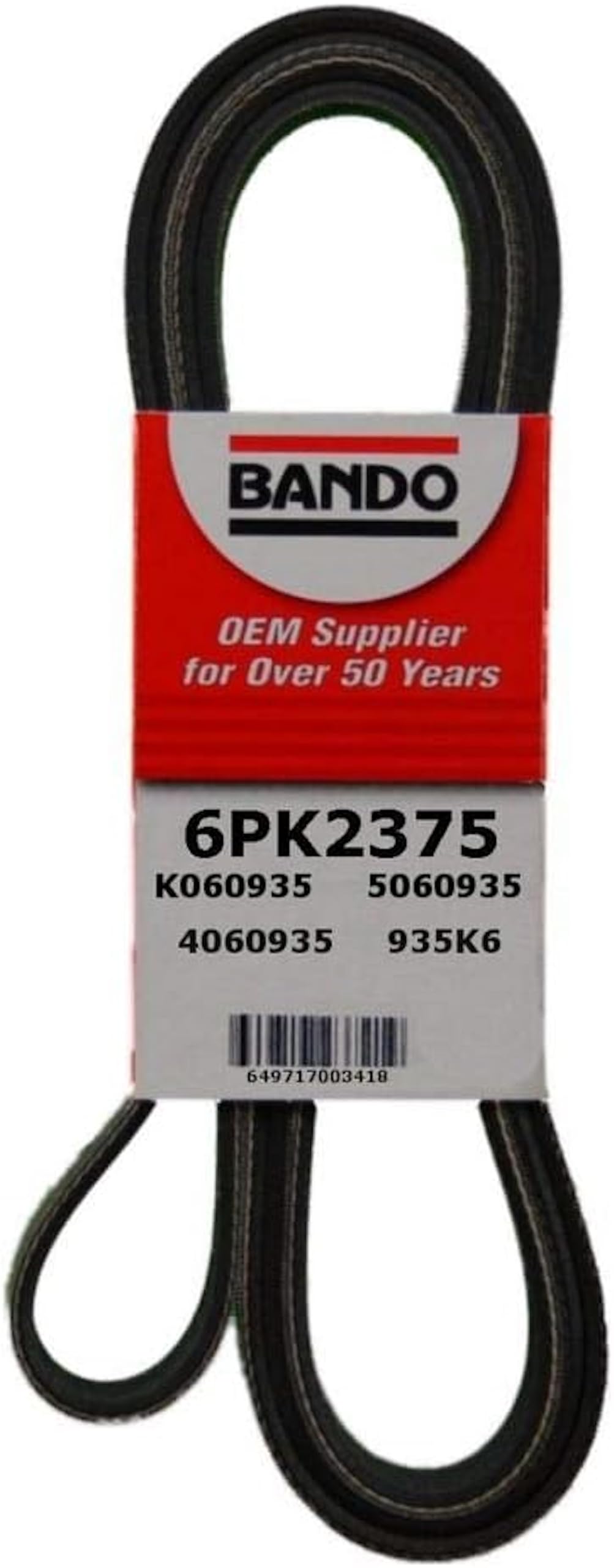Bando USA 6PK2375 serpentine belt final inspection for OEM-grade reliability.