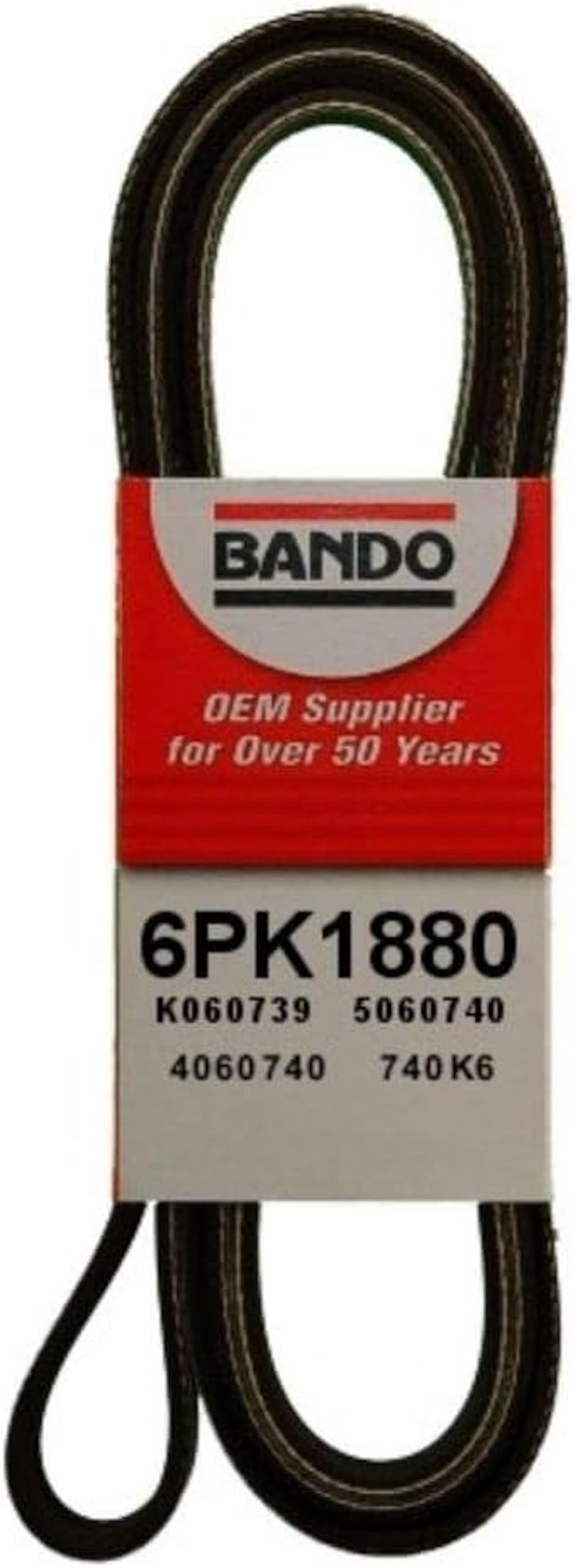 Bando USA serpentine belt with 6 ribs and 1880mm length for OEM fit.