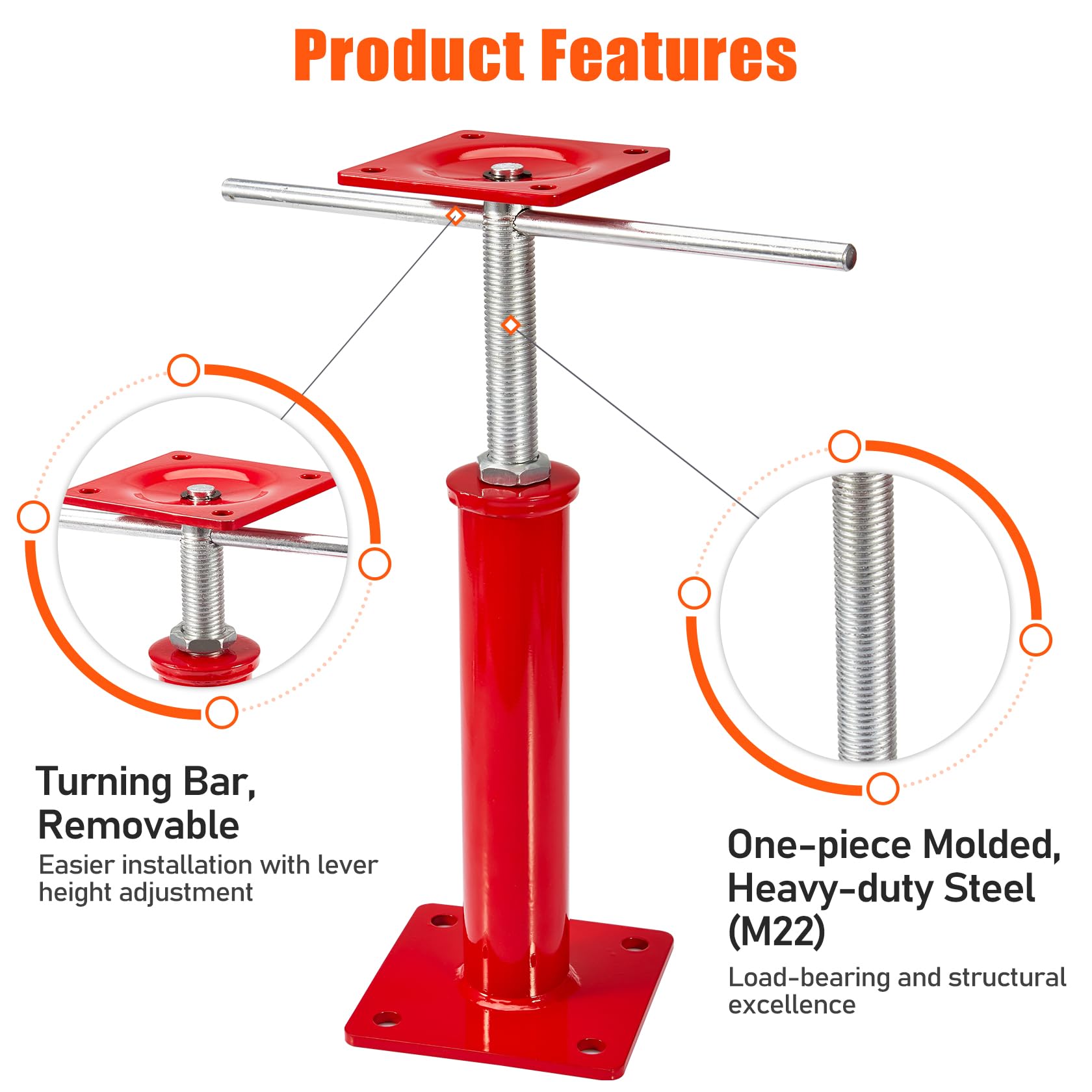 B4B Bang 4 Buck crawlspace leveling jack in use for temporary support