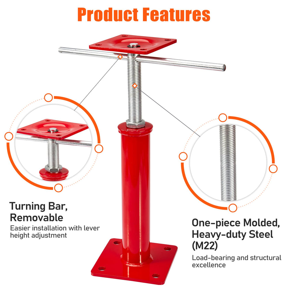 B4B Bang 4 Buck crawlspace leveling jack in use for temporary support