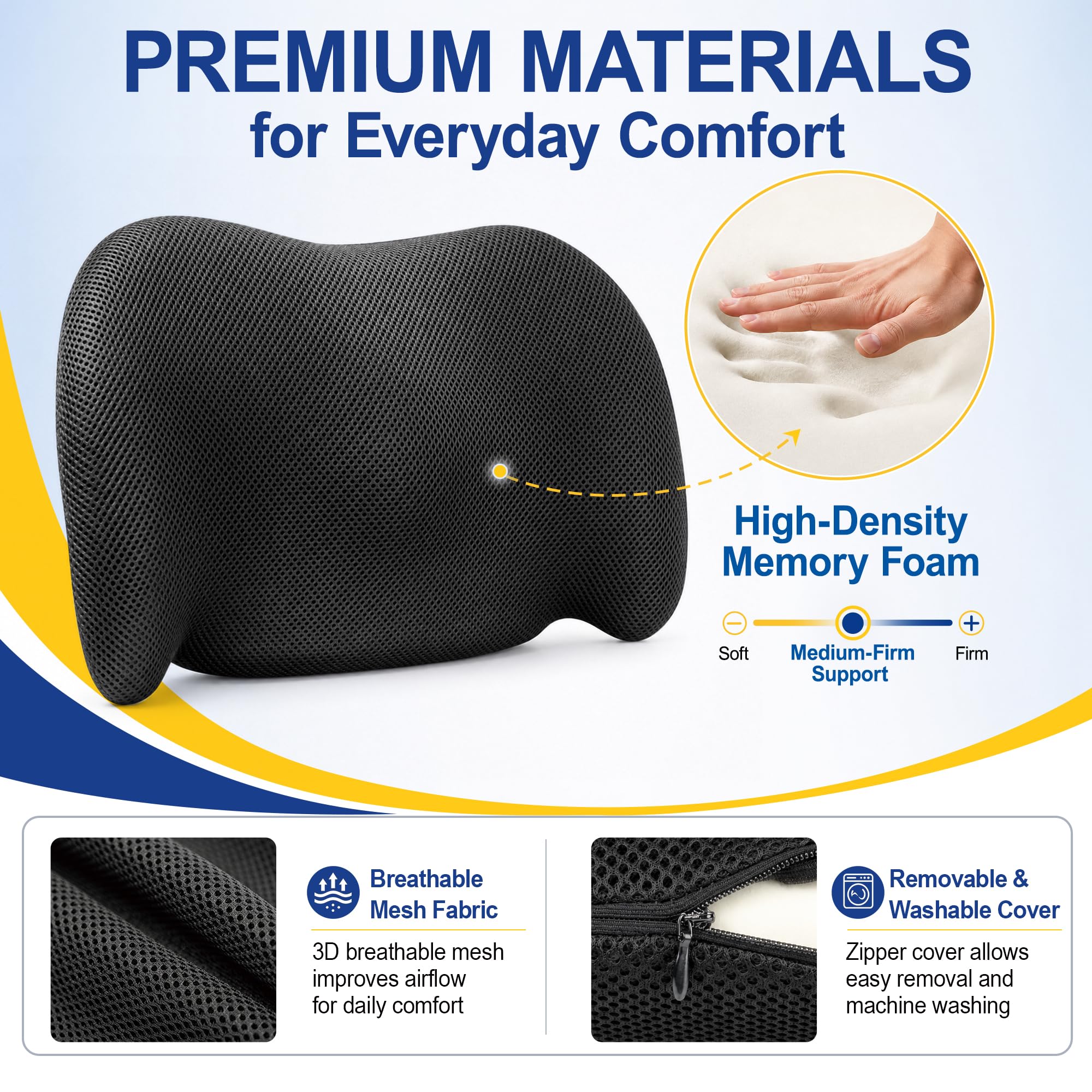 Bangled memory foam cutaway showing supportive medium-firm texture