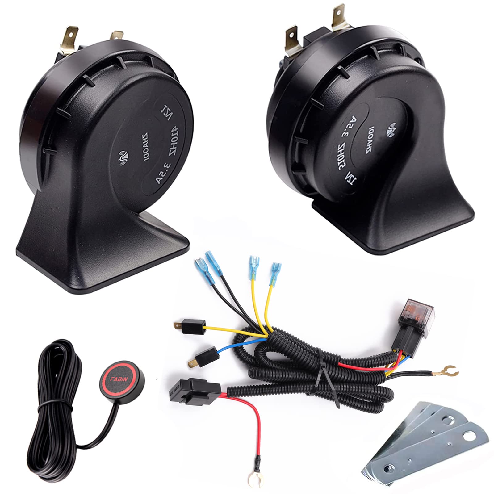Banhao 12V truck horn with button kit for universal fit improves road presence