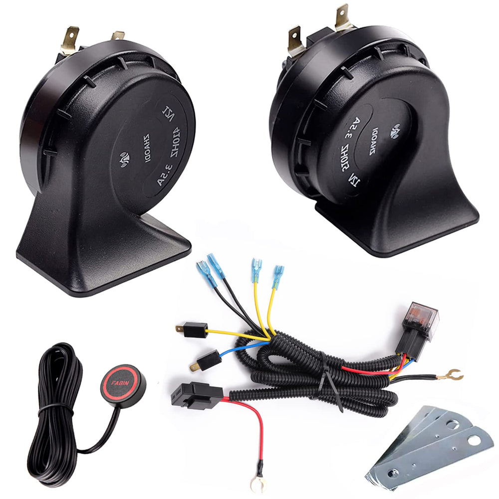 Banhao 12V truck horn with button kit for universal fit improves road presence