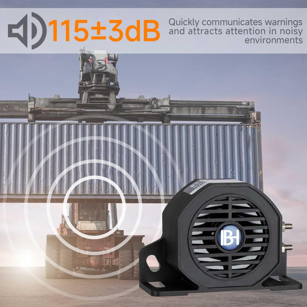 Banhao backup alarm compact side mount demonstrates easy installation for trucks and vans