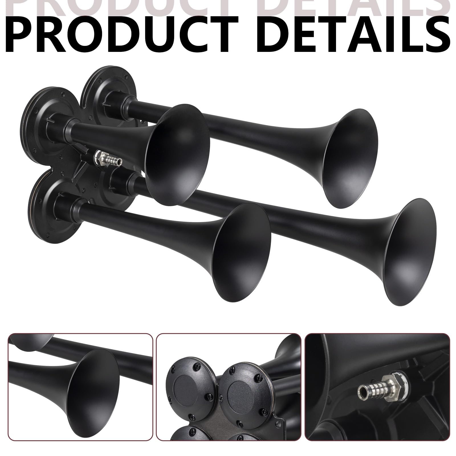 BANHAO chrome zinc alloy horn body emphasizes durability in all conditions.