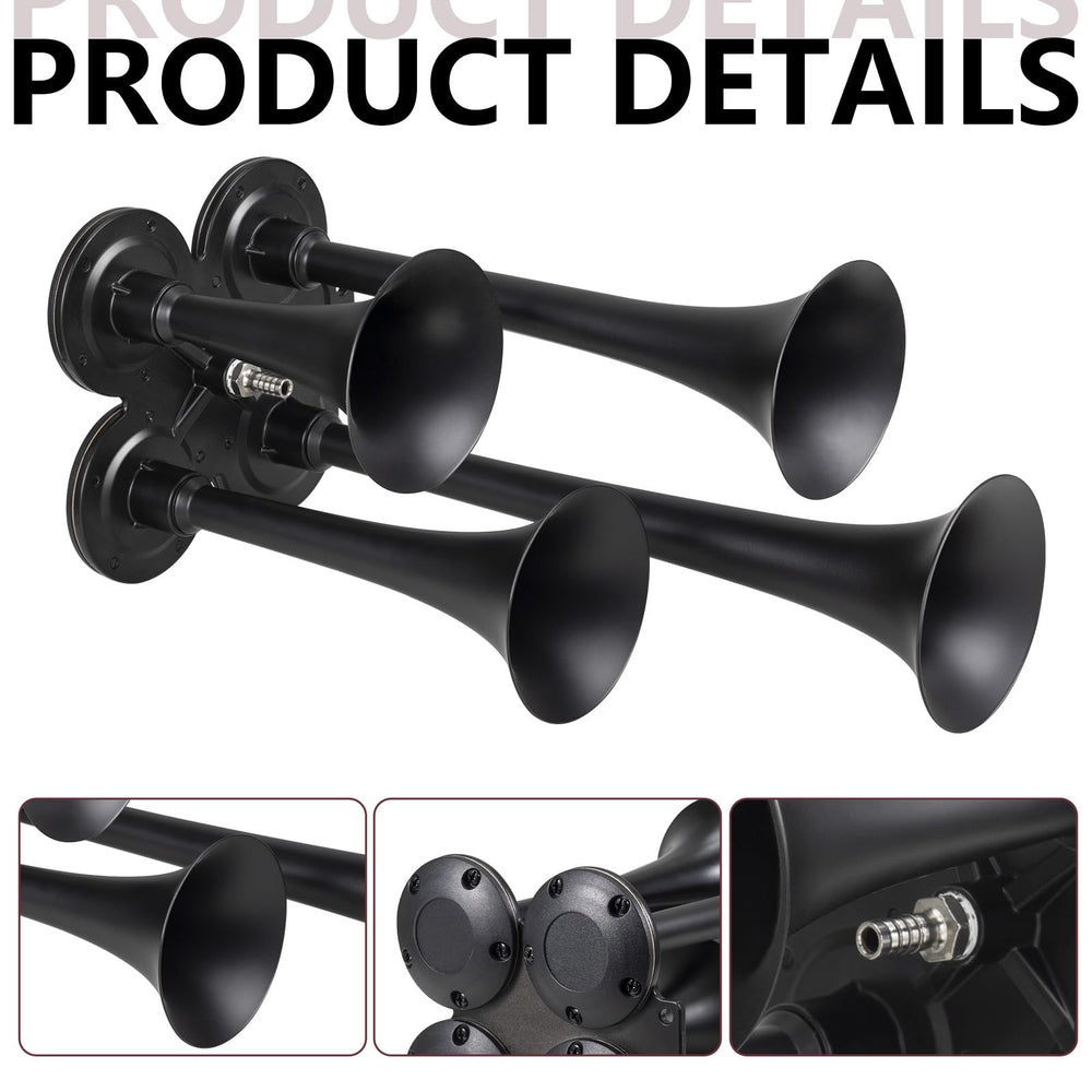 BANHAO chrome zinc alloy horn body emphasizes durability in all conditions.