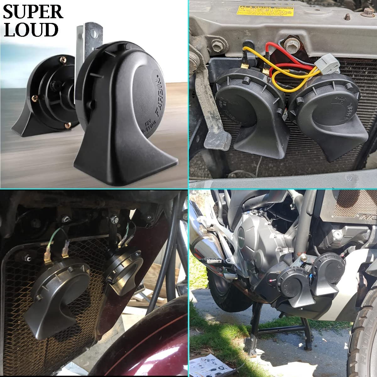 Banhao universal-fit horn kit compatible with most 12V vehicles