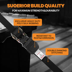 BANJEYSTRAPS protective soft loops prevent cargo damage during transport.