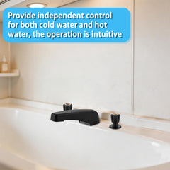 Banose two-handle hot cold control for precise shower and tub adjustments