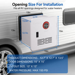 Banrterd RV on-demand hot water flow ensuring continuous showers.