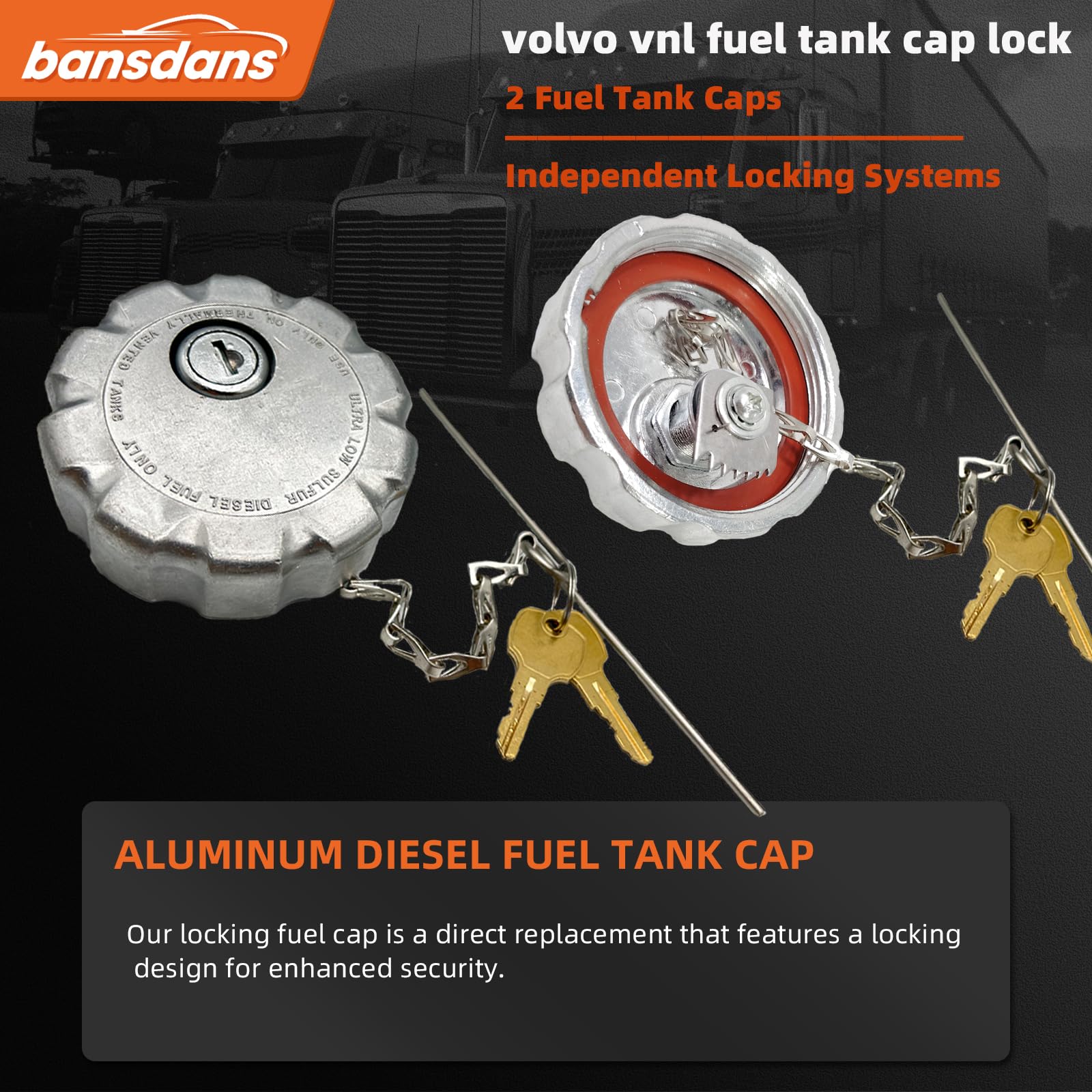Bansdans independent-key caps offer secure, non-interchangeable access for individual fuel tanks