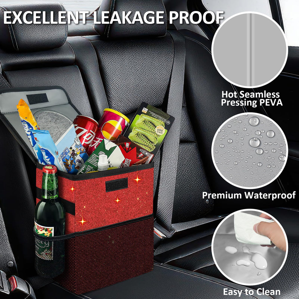 BAOGCOYO foldable, compact car trash bin saves space when not in use
