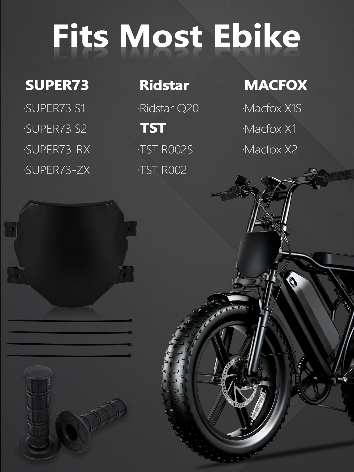 Baouff 7/8-inch handlebar grips provide a stable, comfortable hold on city rides.