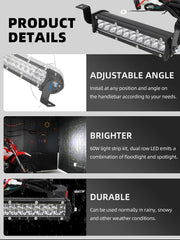 BAOUFF alloy waterproof dirt bike light bar built for all-weather durability