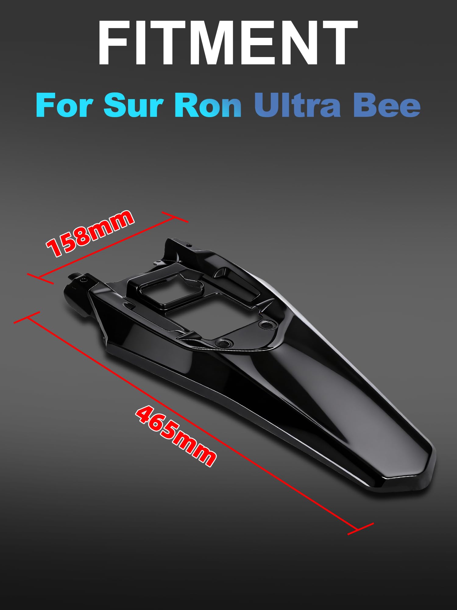 BAOUFF mud guard for Surron Ultrabee guards rear wheel spray and enhances protection.