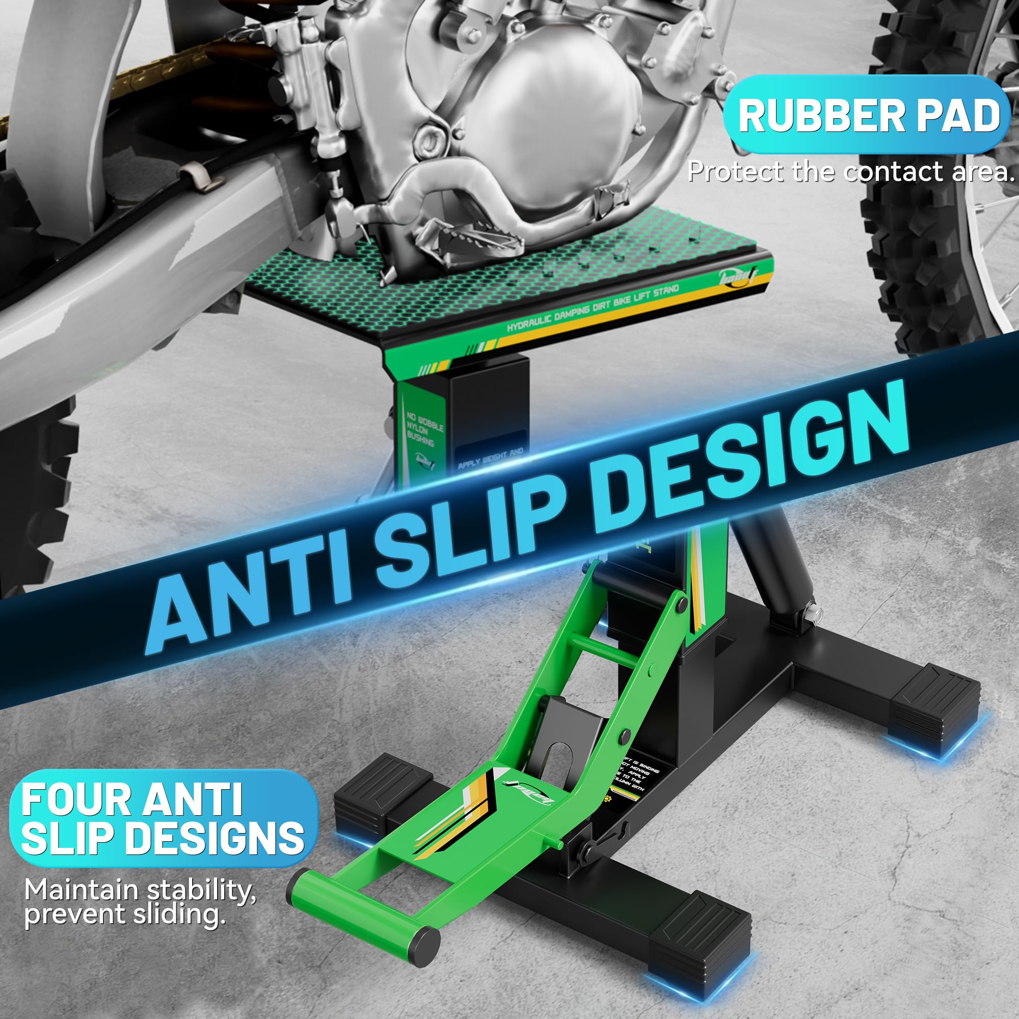 BAOUFF dirt bike stand handle enables one person operation