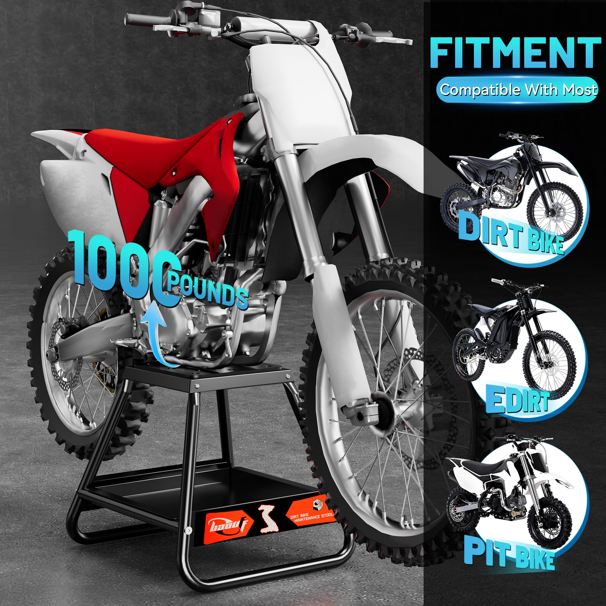 BAOUFF 25 cm square top provides stable support during work.