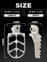 BAOUFF foot peg assembly with springs and pins for easy installation.