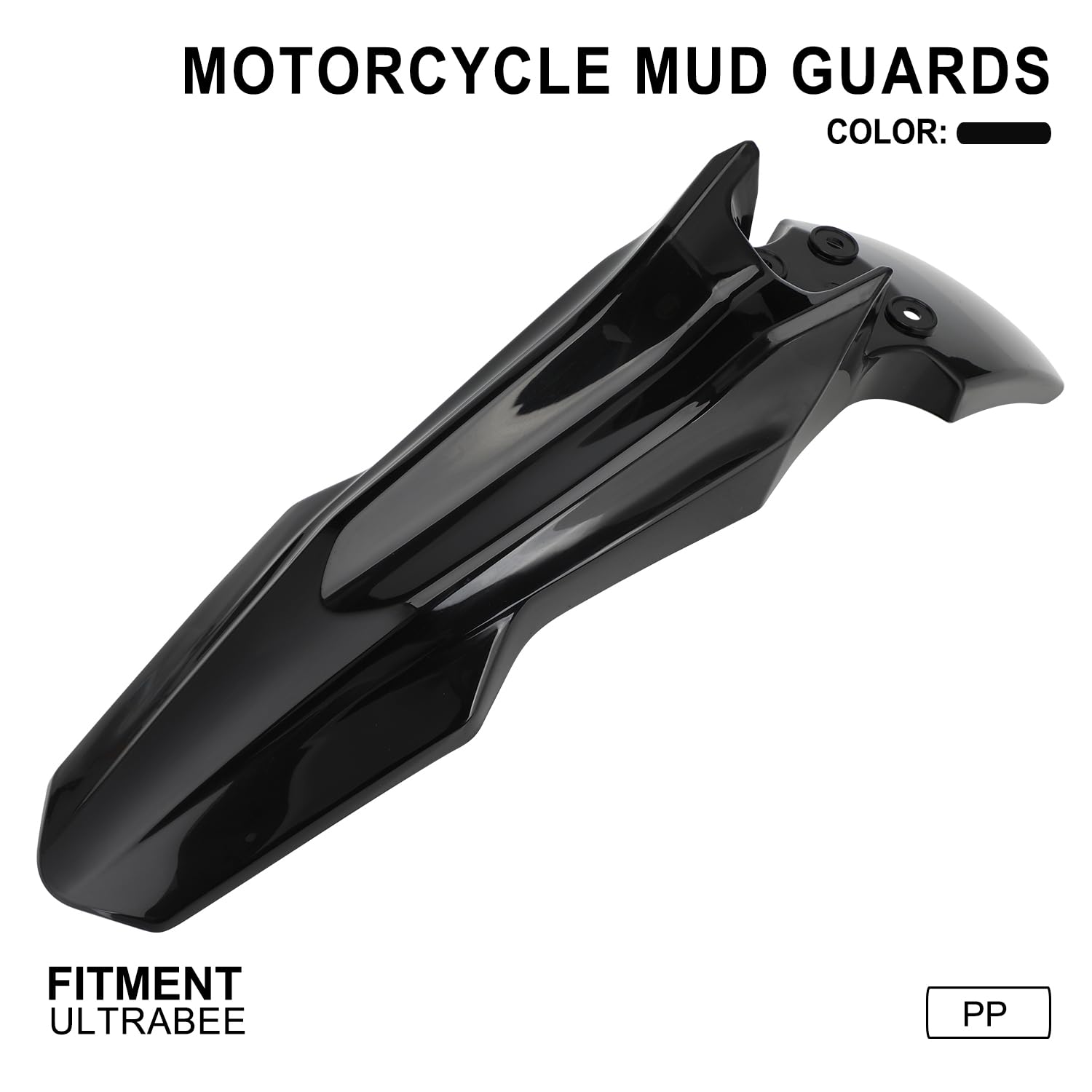 Close-up of BAOUFF front fender showing durable PP material and precise fit