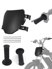 Baouff front number plate on an ebike for a clean, integrated appearance.