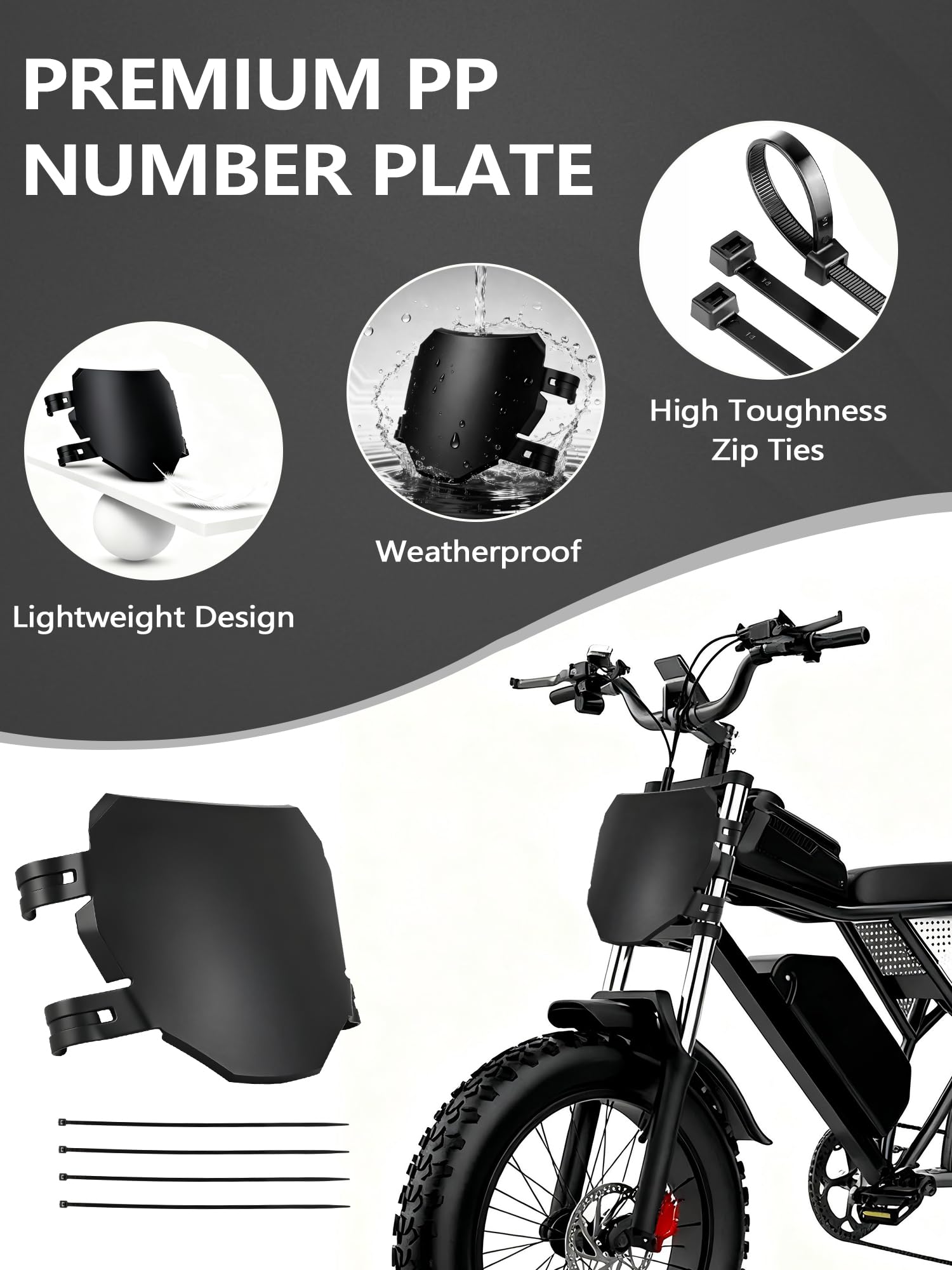 Baouff front plate conceals exposed wires for a tidier ebike look.