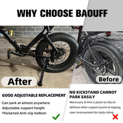BAOUFF kickstand adjustable height range to fit different frames