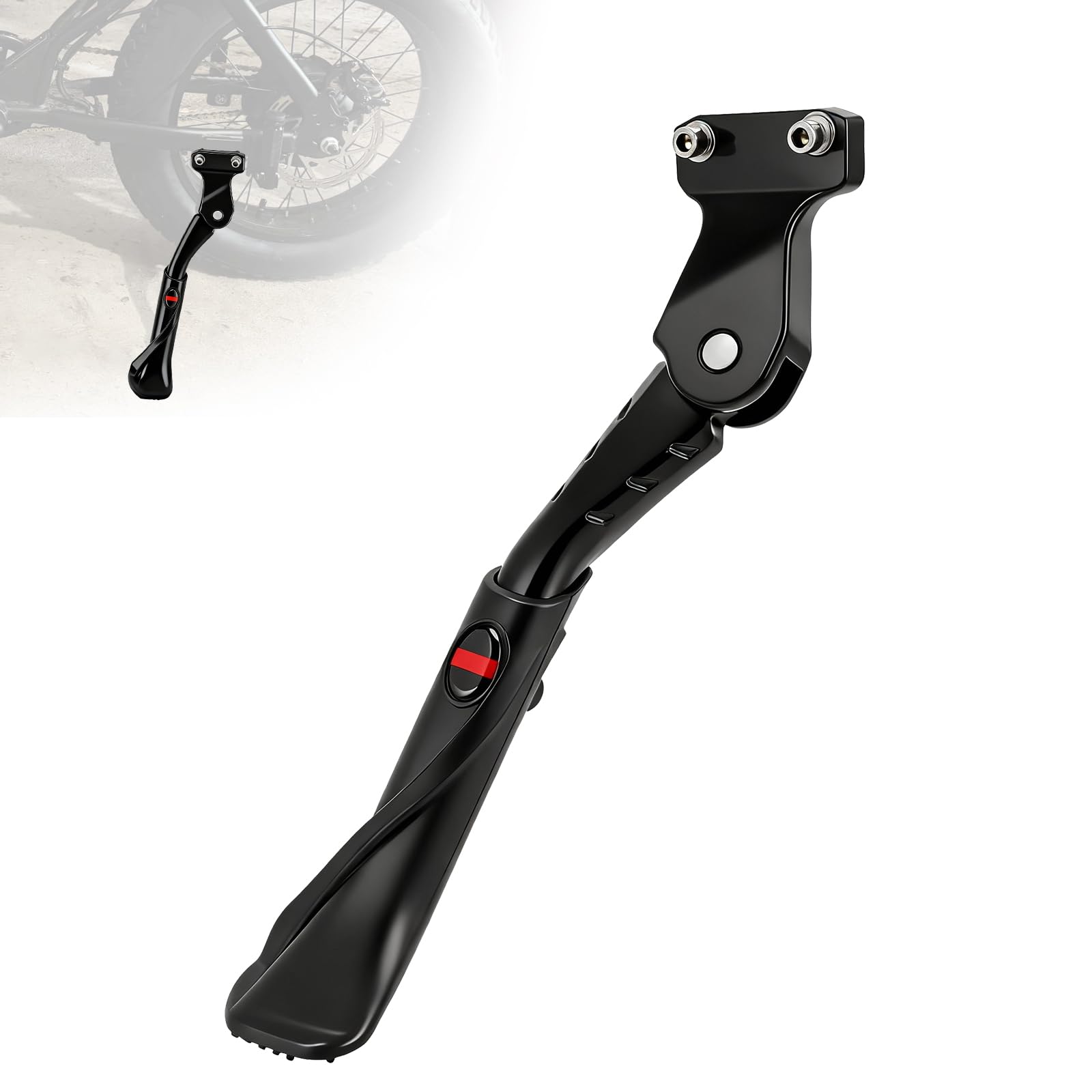 BAOUFF kickstand for MACFOX X1S fitment showing stable parking capability