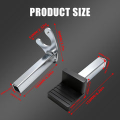 BAOUFF L-shaped adapter with anti-slip rubber pads protects swingarm during lifting.