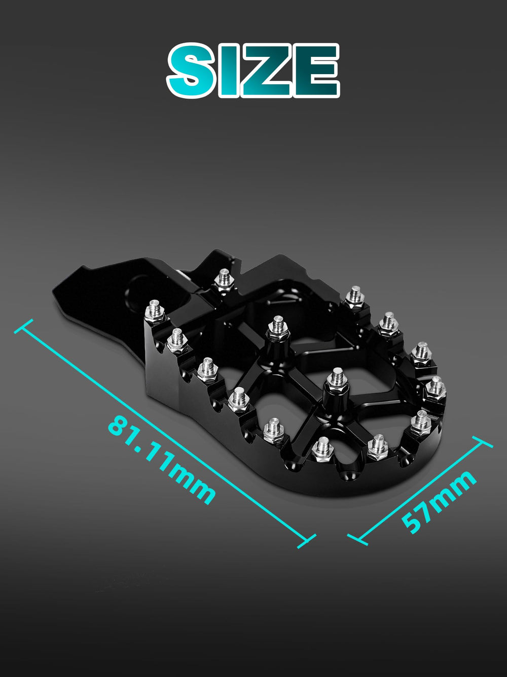 BAOUFF Surron Ultrabee footpeg non-slip nails close-up for secure grip.