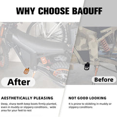 BAOUFF Tuttio Soleil01 footpegs mounted with pins and springs included.