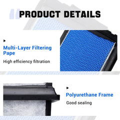 Bartoo engine air filter with dense filtration media detail for efficient pollutant capture
