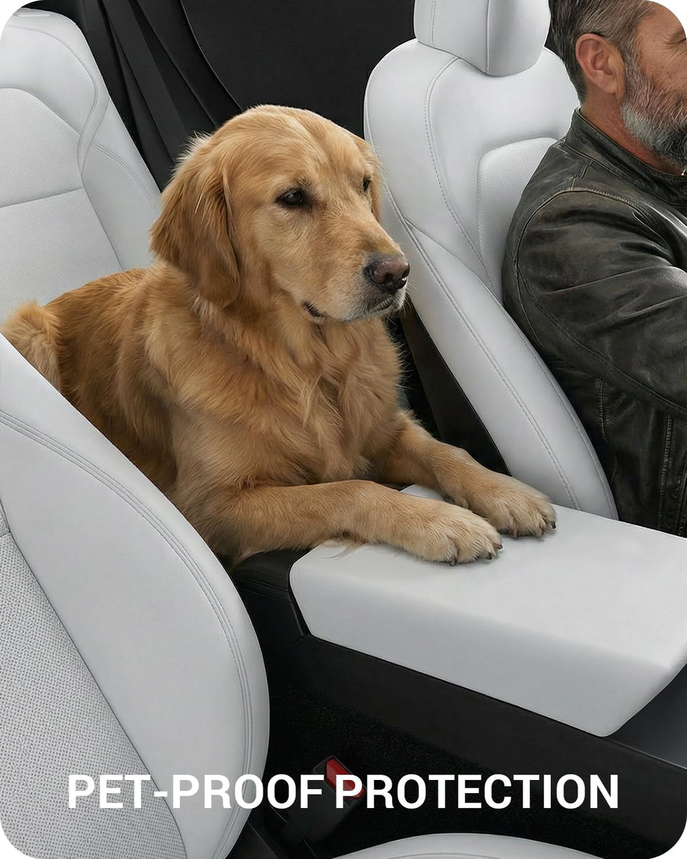 BASENOR armrest cover installation for Model 3 is tool-free and quick.