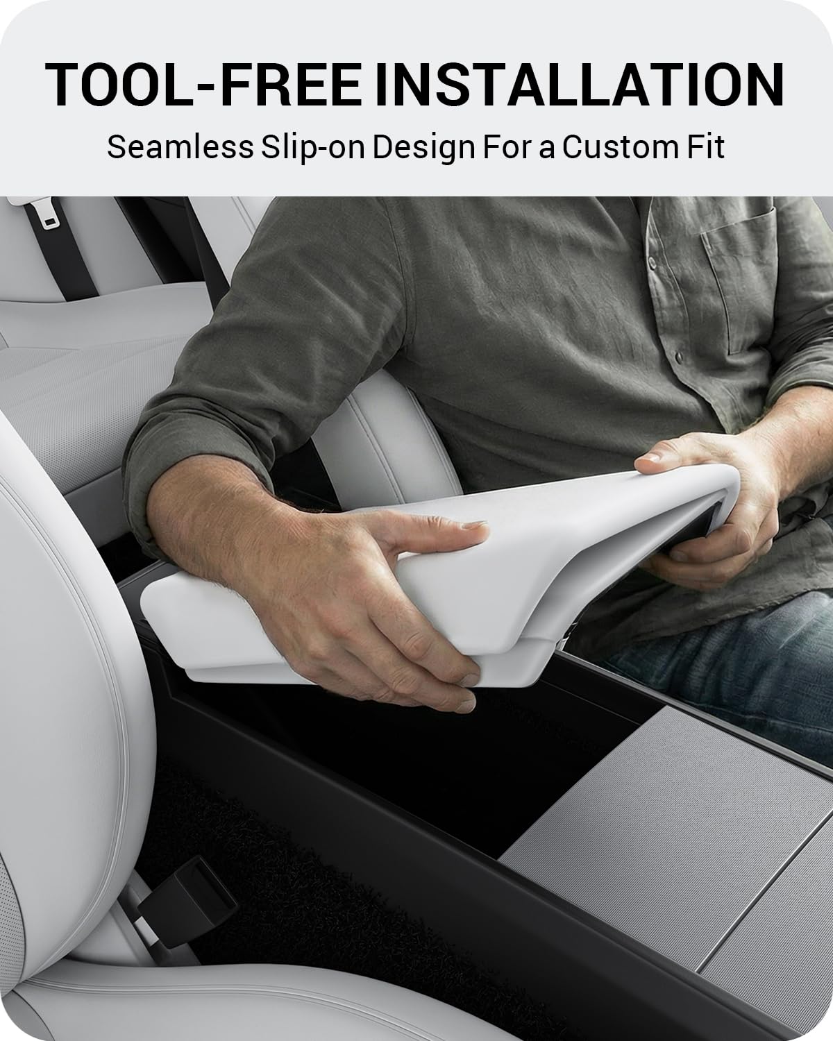 BASENOR non-slip center console cover protects from scratches and dust.