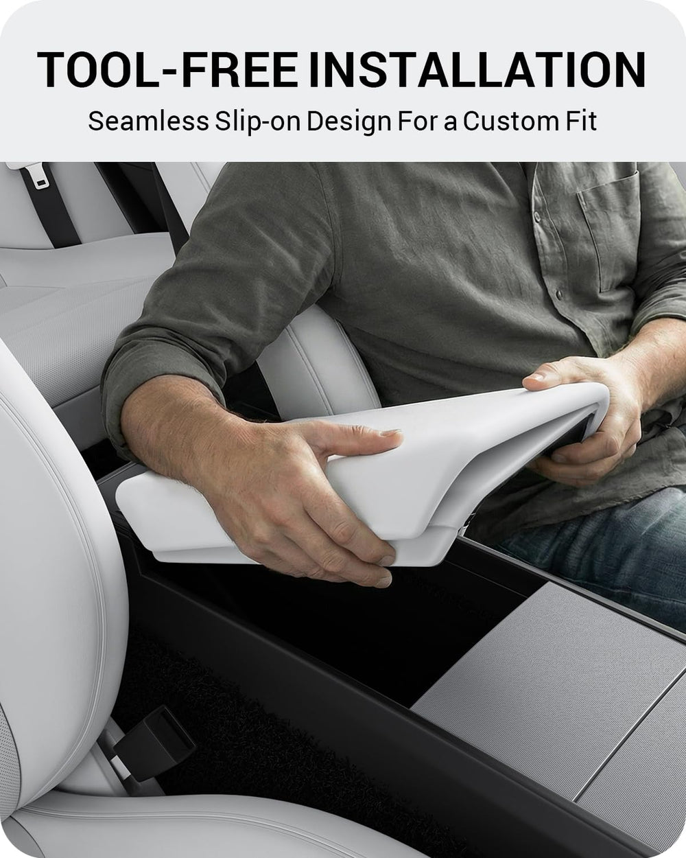 BASENOR non-slip center console cover protects from scratches and dust.