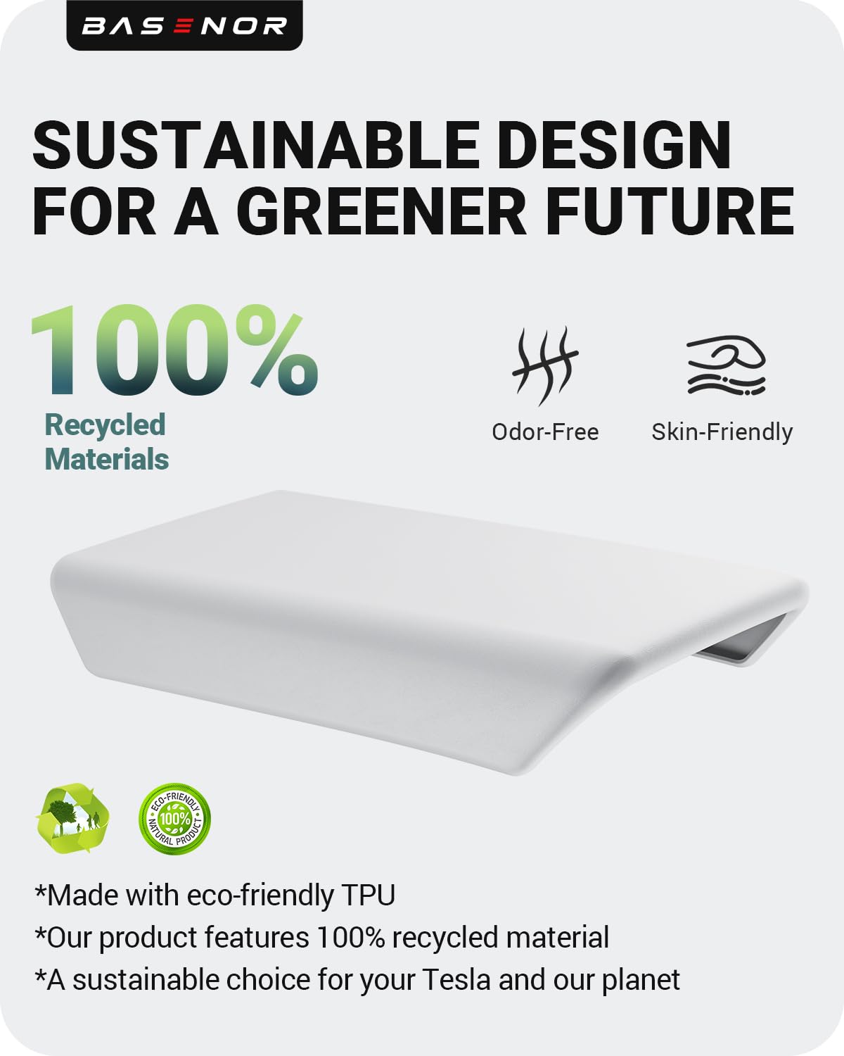 BASENOR center console cover is easy to wipe and maintain.