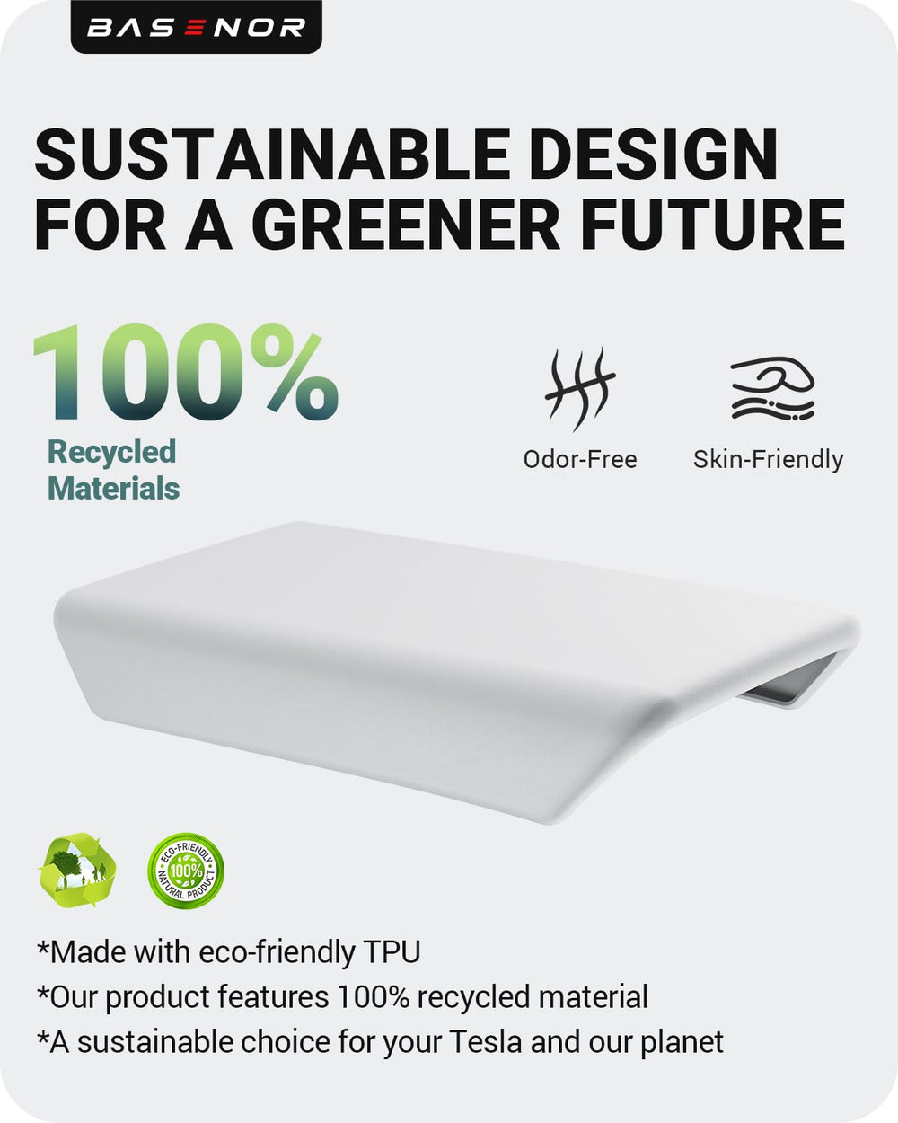 BASENOR center console cover is easy to wipe and maintain.