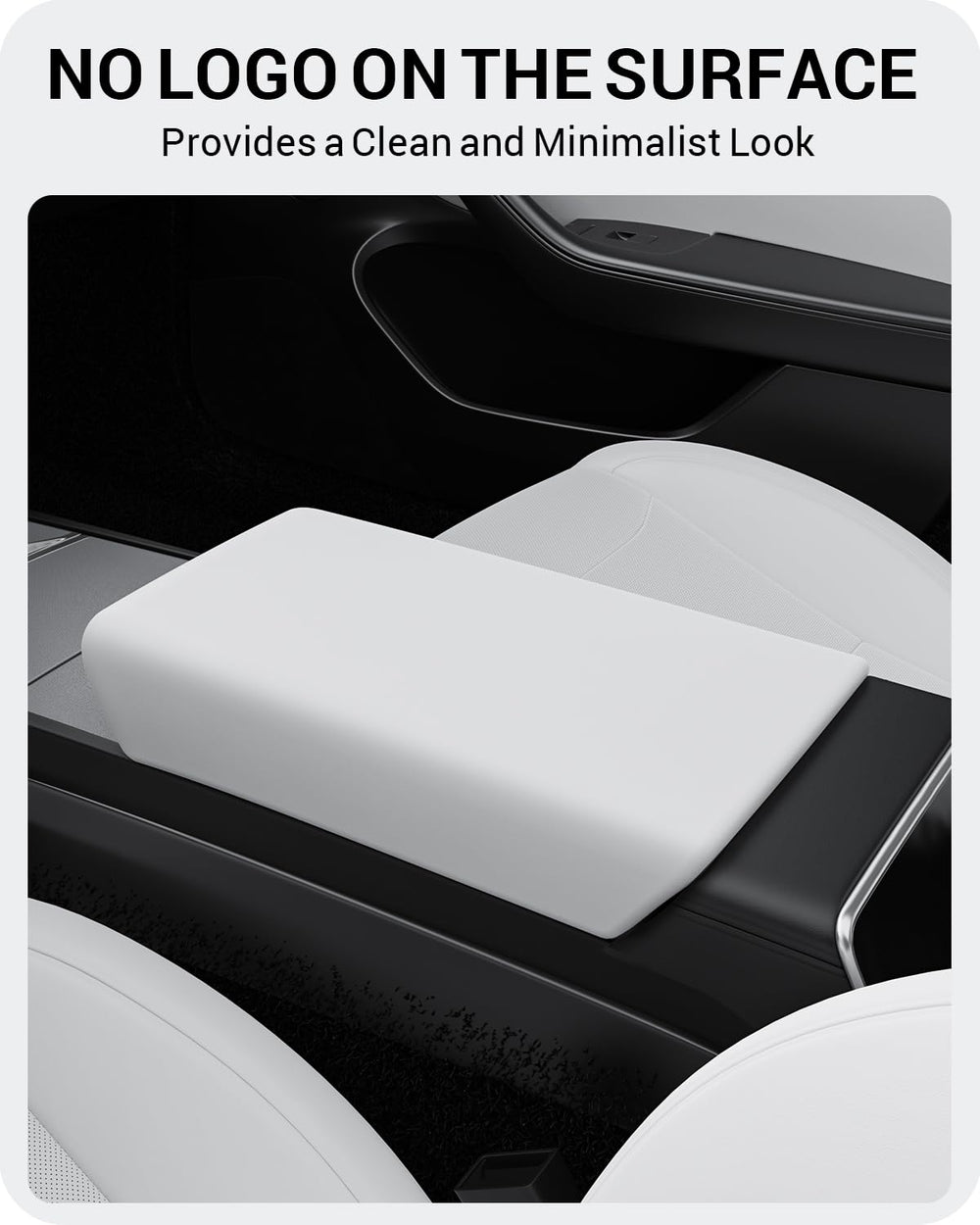 BASENOR logo-free armrest cover blends with interior for seamless look.