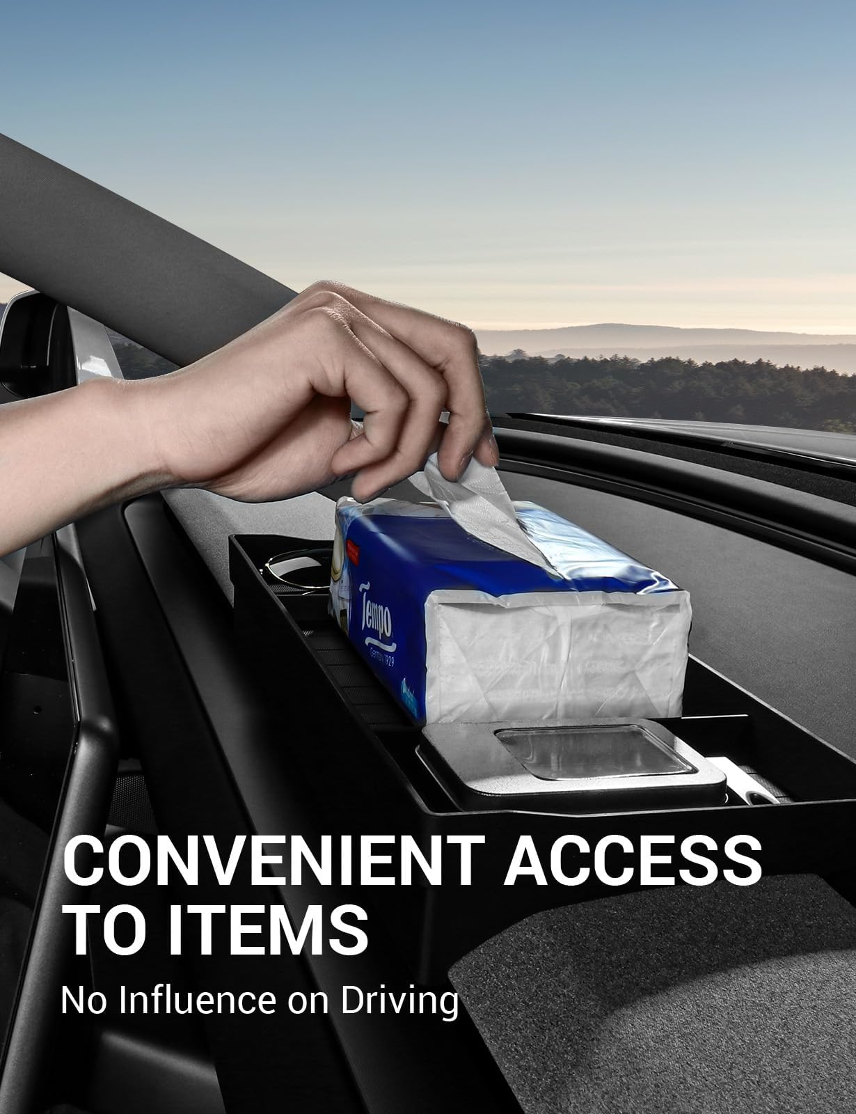 Basenor dashboard storage boosts cabin organization and aesthetics.