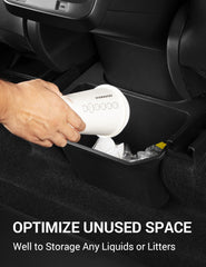BASENOR dustproof rear bin helps keep the backseat cleaner.