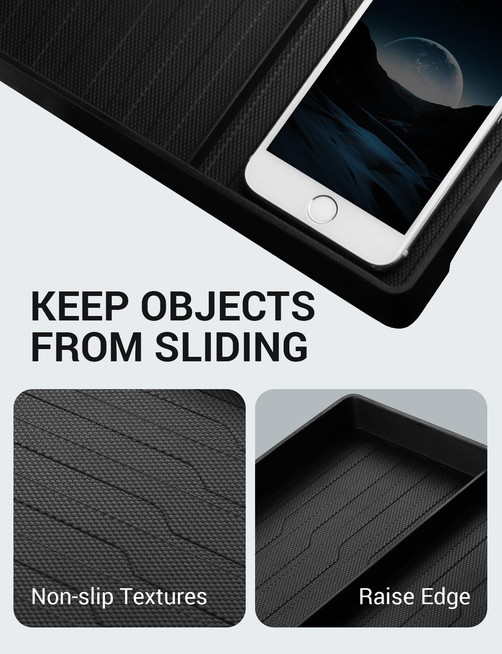 Basenor easy-install tray snaps behind the screen in seconds.