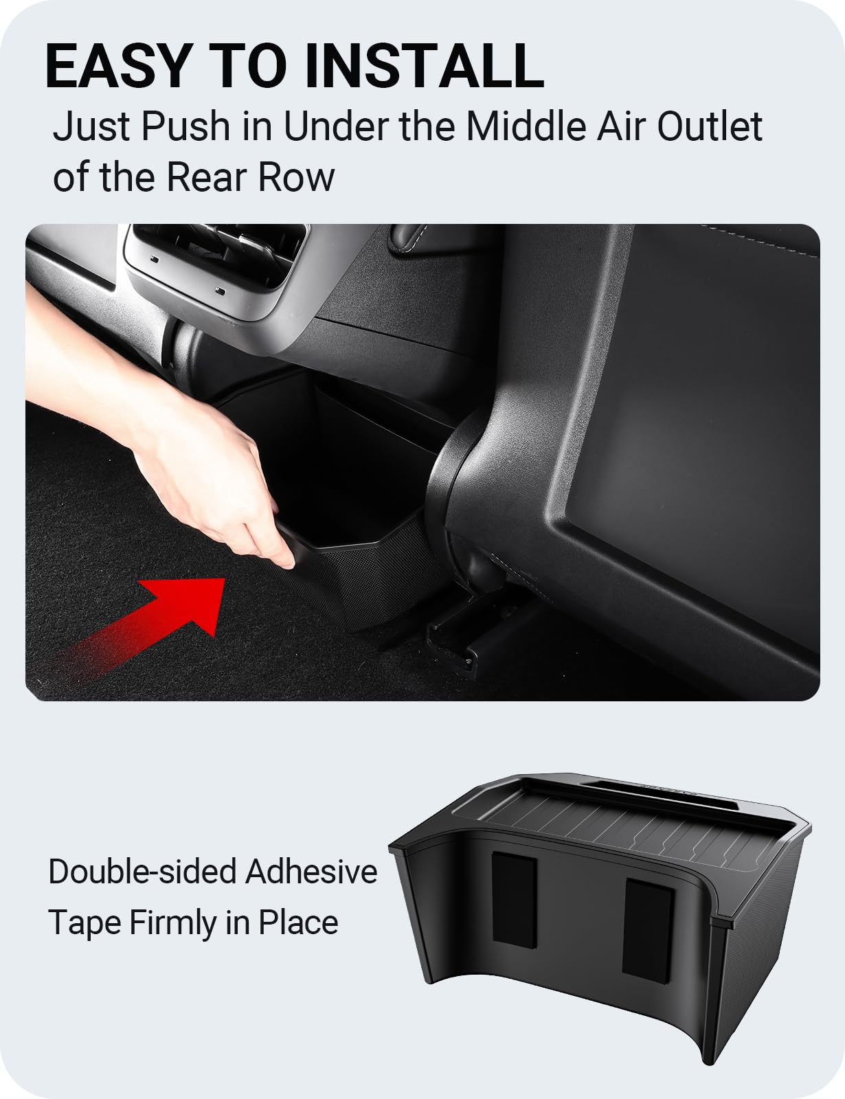 BASENOR Model 3 adhesive tape allows quick, tool-free installation.