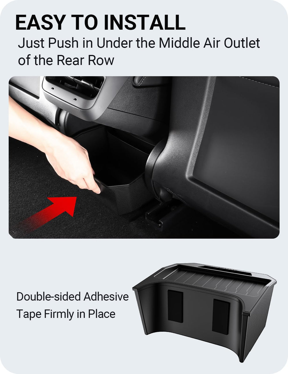 BASENOR Model 3 adhesive tape allows quick, tool-free installation.