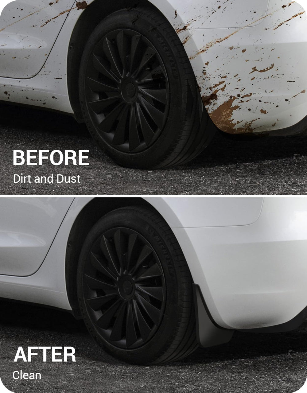 BASENOR Highland mud flaps protect tie rod and ball head from debris.