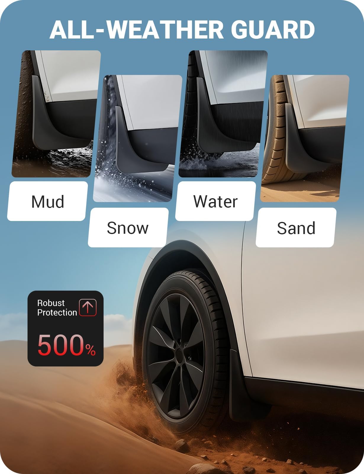 Basenor mud flap assembly for Model Y Juniper no drilling needed