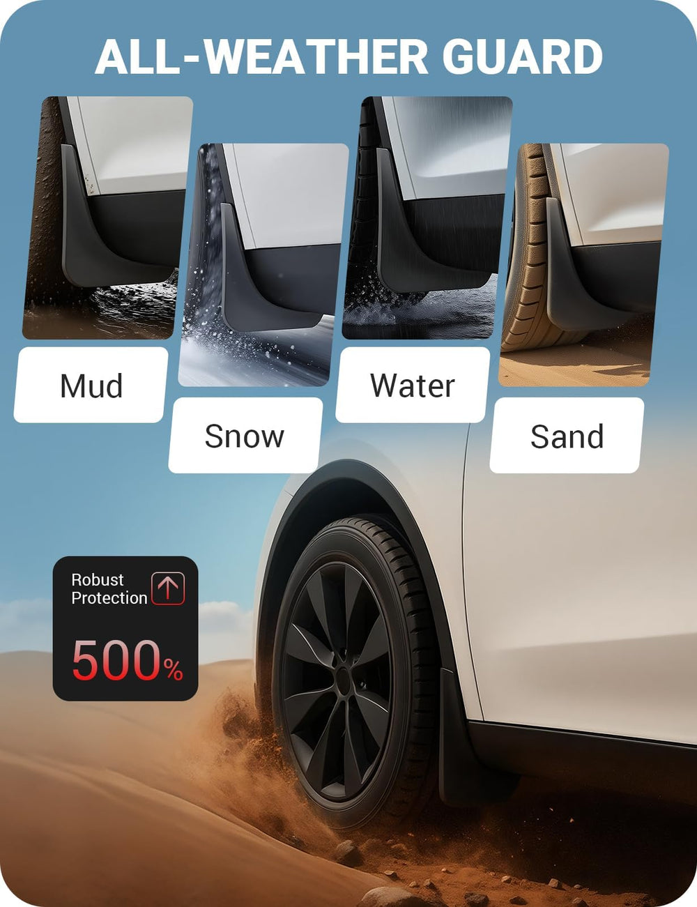 Basenor mud flap assembly for Model Y Juniper no drilling needed
