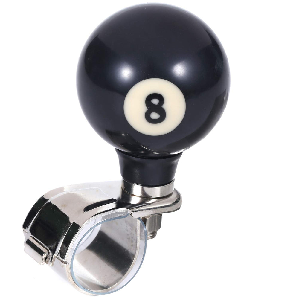 Bashineng 8 Ball wheel spinner front view displaying universal vehicle fit.