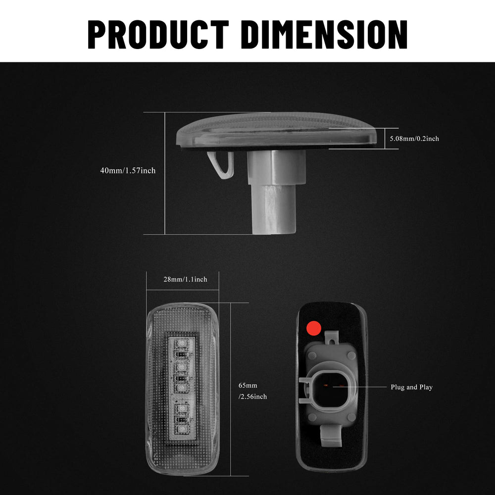 BASIKER 5LED side marker on Dodge Ram truck for dually visibility and style