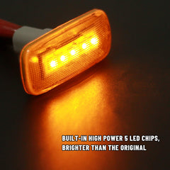 BASIKER 5LED red rear side marker on Dodge Ram for nighttime signaling