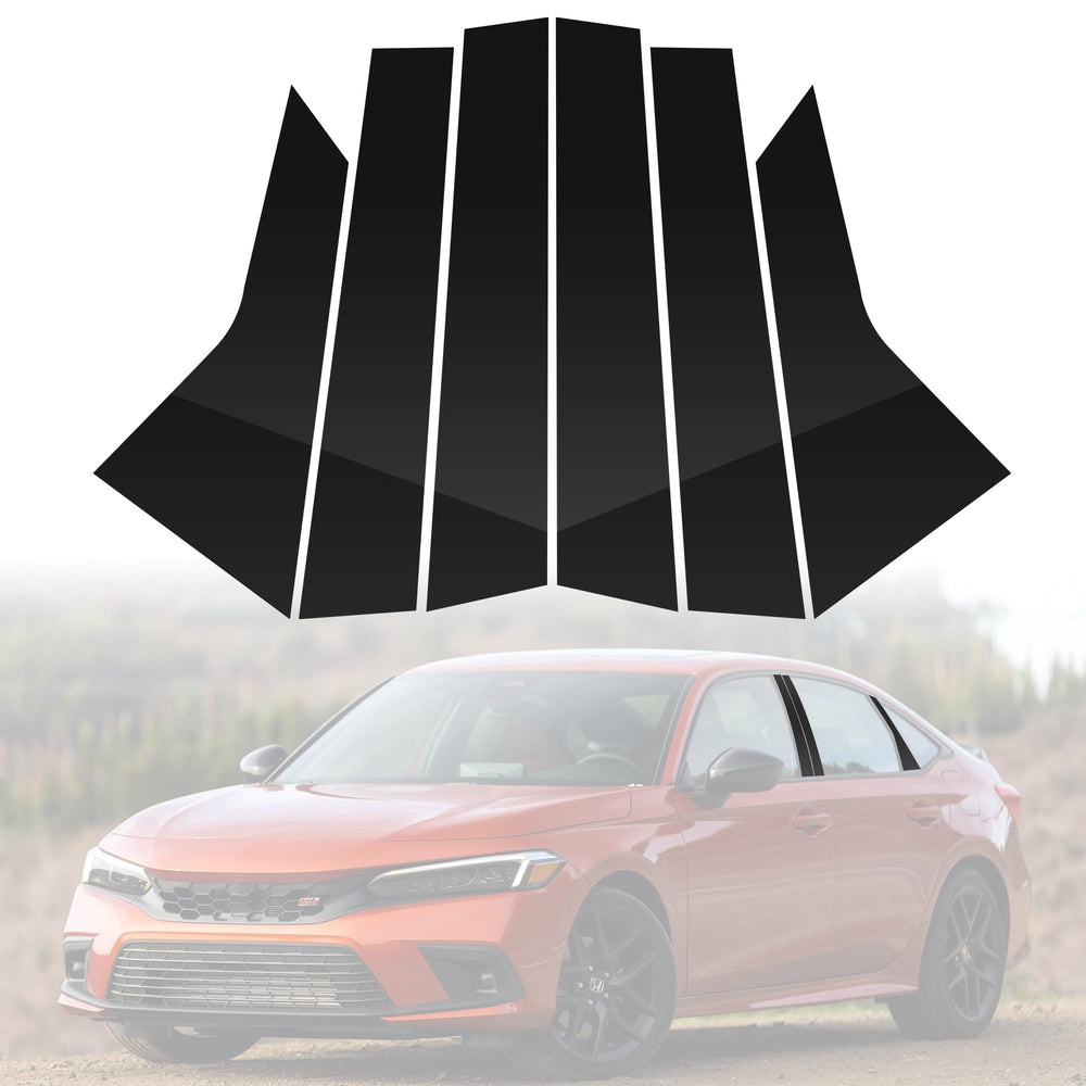 BASIKER pillar cover for Civic 11Gen with glossy finish enhances exterior appearance