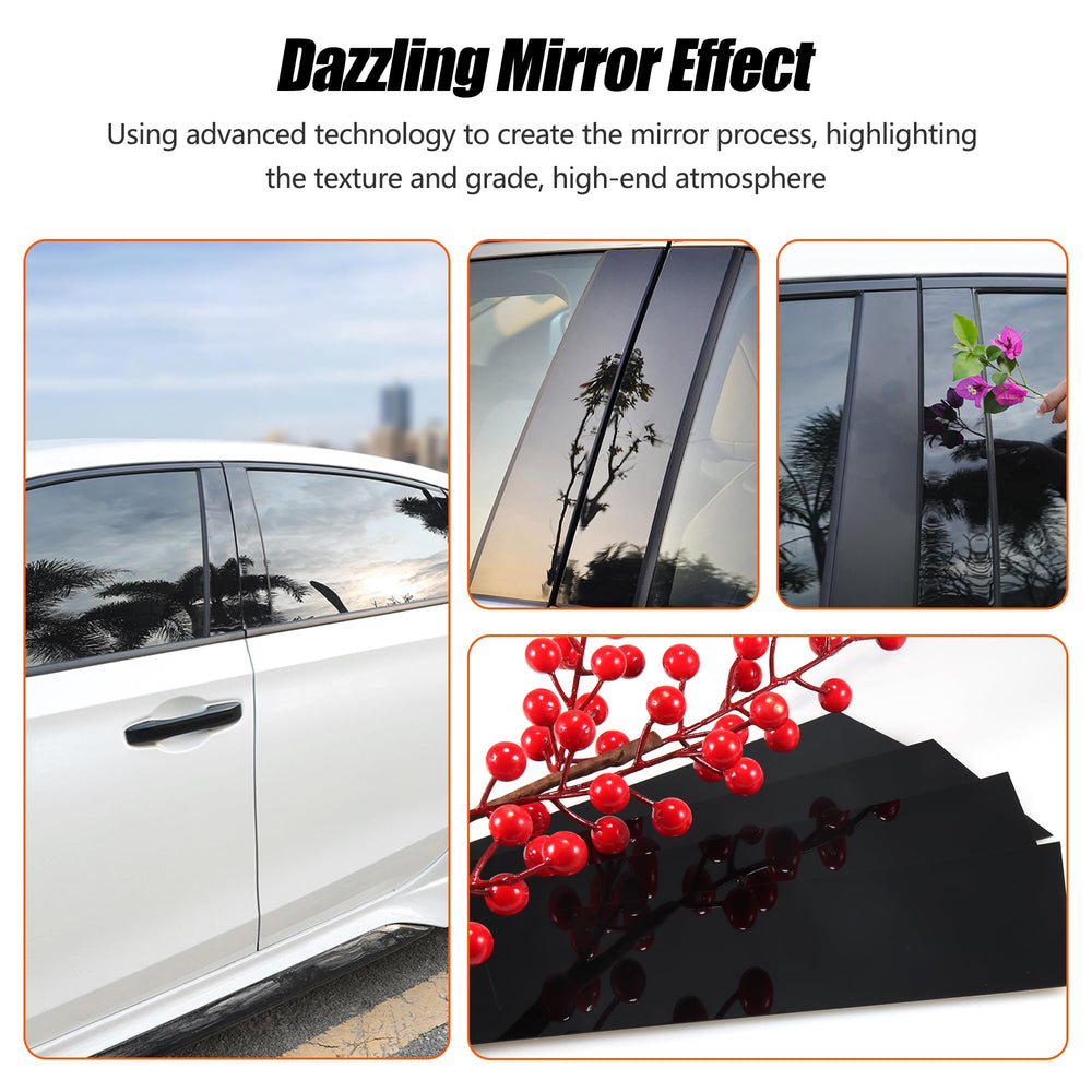 BASIKER Honda Civic pillars with mirror finish elevate exterior style